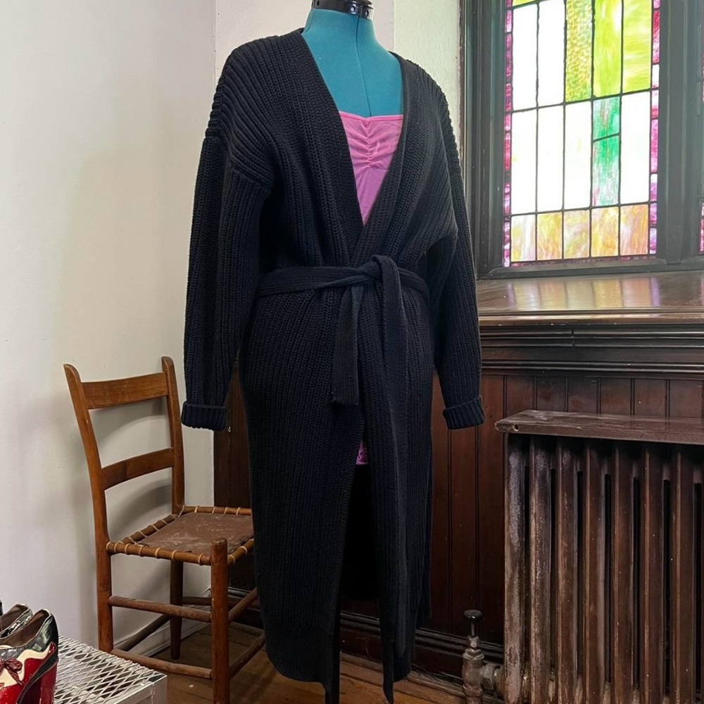 American Apparel Black Cardigan Sweater